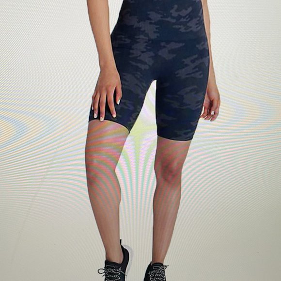 Spanx Look at Me Now Bike Short Black Camouflage Size M - Picture 1 of 9